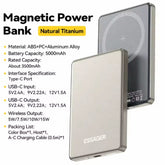 Huitich A - Express Magnetic Wireless Power Bank for iPhone 5000mAh - Mumzar